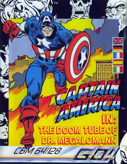 Cover for Captain America in: The Doom Tube of Dr. Megalomann.