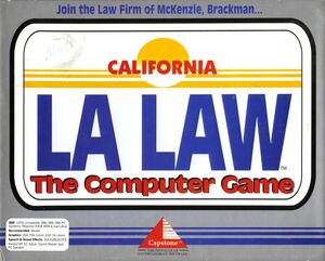 Cover for LA Law: The Computer Game.
