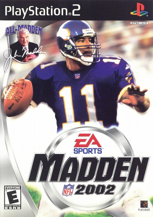 Cover for Madden NFL 2002.