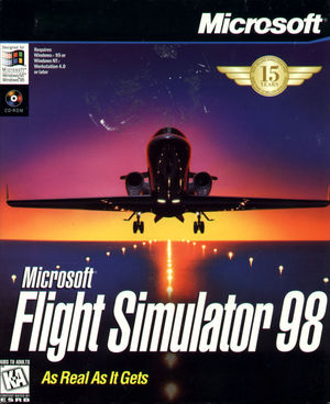 Cover for Microsoft Flight Simulator 98.