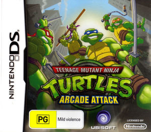 Cover for Teenage Mutant Ninja Turtles: Arcade Attack.