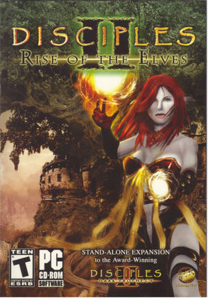 Cover for Disciples II: Rise of the Elves.