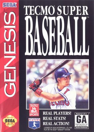 Cover for Tecmo Super Baseball.