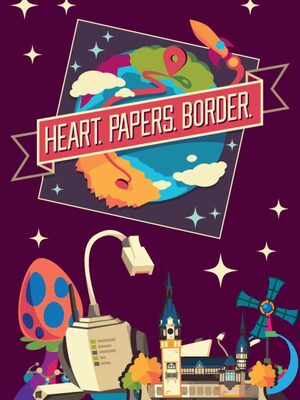 Cover for Heart. Papers. Border..