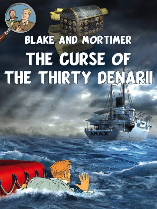 Cover for Blake and Mortimer: The Curse of the Thirty Denarii.